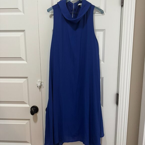 Vivian Wong Royal Blue High-Low Sleeveless Dress – Size XL (Made in Canada) - Picture 2 of 5